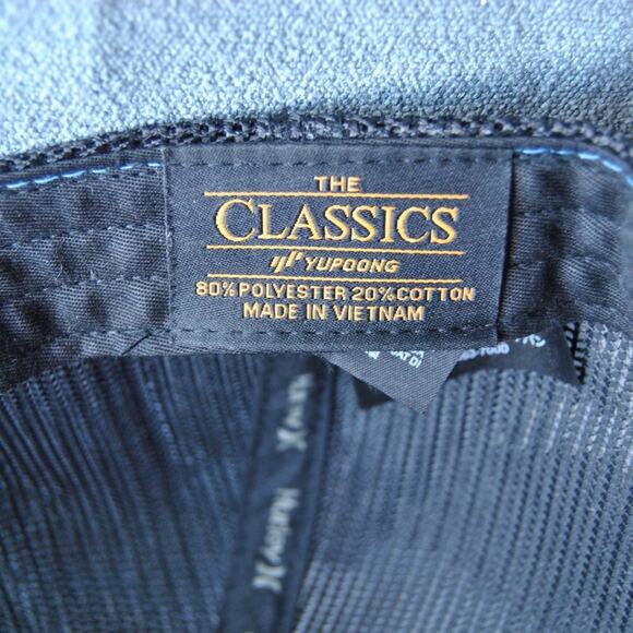 Hurley Black w/ Blue & Yellow Gradient Design Snapback Trucker Hat - Picture 9 of 10